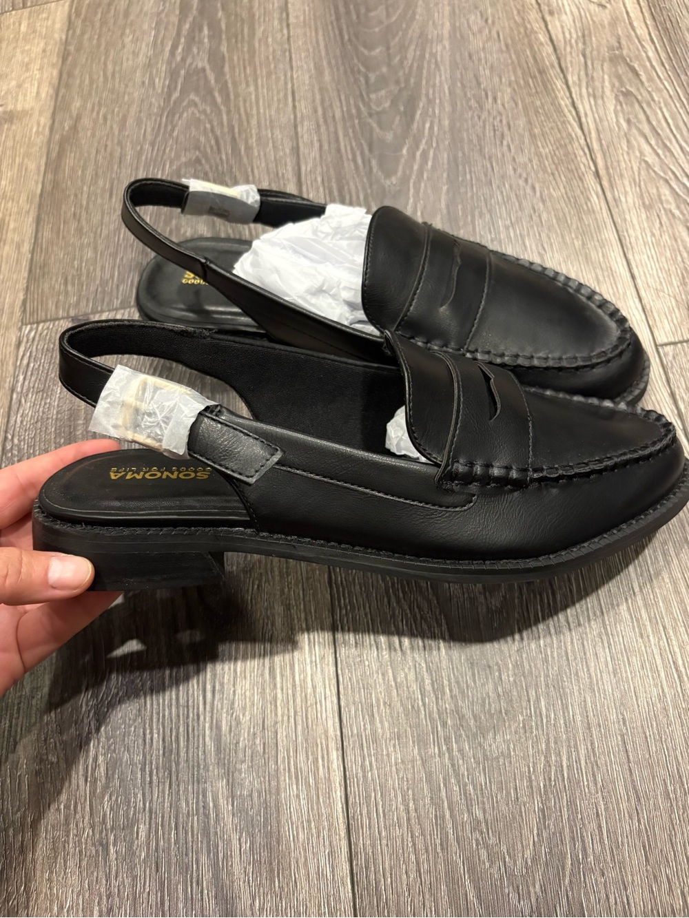 Black Slingback Penny Loafer - Sonoma